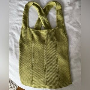 A&F Elevated Ribbed Crossback Tank Top